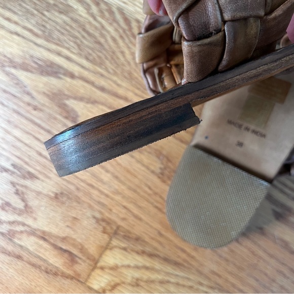 Free People NWOT Woven River Leather Slip on Sandals - Picture 3 of 10